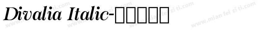 Divalia Italic字体转换